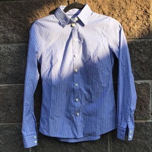 Banana Republic blue striped dress shirt